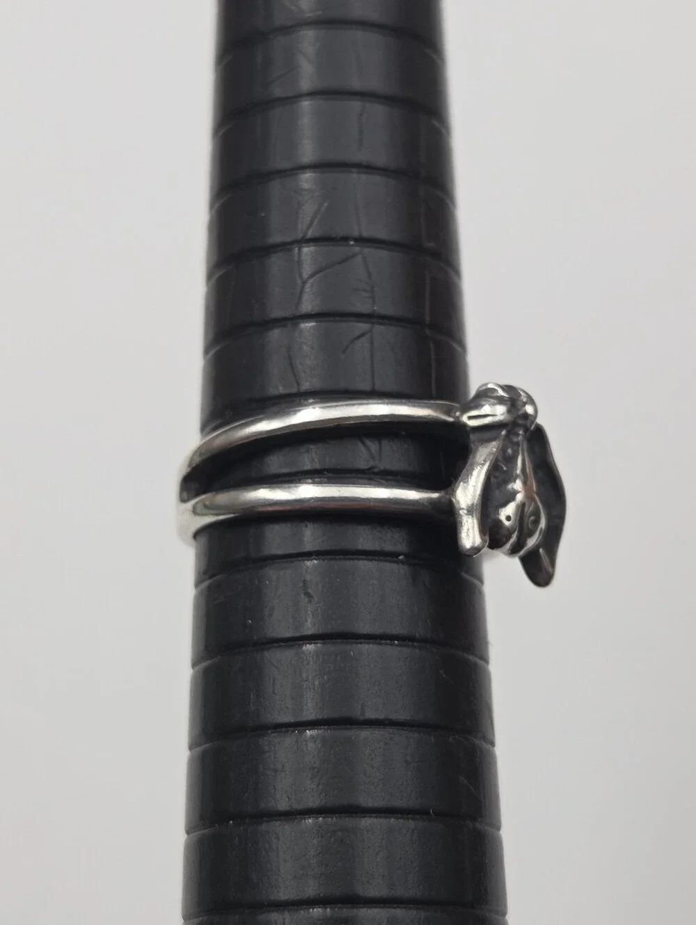 Vintage Disney Signed Sterling Silver 925 Eeyore Double Band Ring, Size 5.5